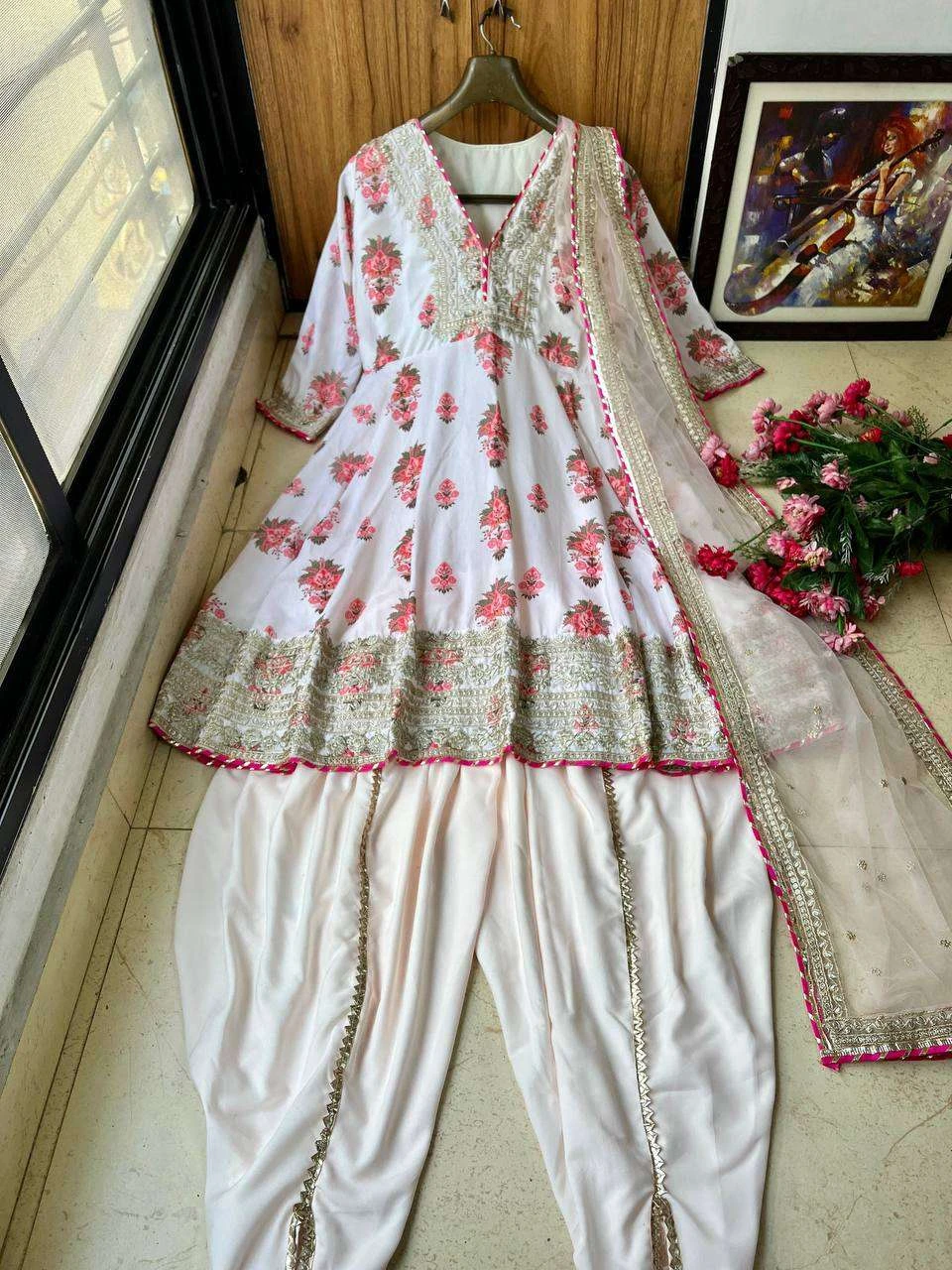Vardan Ethnic Lc 1266 Muslin Cotton Wholesale Anarkali Party Wear Salwar Suit — Wholesale Salwar Suits, MPA wholesale from Surat - Gallery Image 2
